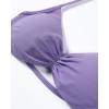 imageAUROLA Influence Strappy Bra Sports Bras for Women Backless Padded Impact Strappy Bra Workout Gym Yoga with Removable CupsChalk Violet