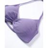imageAUROLA Influence Strappy Bra Sports Bras for Women Backless Padded Impact Strappy Bra Workout Gym Yoga with Removable CupsChalk Violet