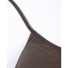 imageAUROLA Influence Strappy Bra Sports Bras for Women Backless Padded Impact Strappy Bra Workout Gym Yoga with Removable CupsChestnut Brown