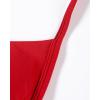 imageAUROLA Influence Strappy Bra Sports Bras for Women Backless Padded Impact Strappy Bra Workout Gym Yoga with Removable CupsChili Red