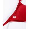 imageAUROLA Influence Strappy Bra Sports Bras for Women Backless Padded Impact Strappy Bra Workout Gym Yoga with Removable CupsChili Red