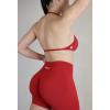imageAUROLA Influence Strappy Bra Sports Bras for Women Backless Padded Impact Strappy Bra Workout Gym Yoga with Removable CupsChili Red