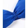 imageAUROLA Influence Strappy Bra Sports Bras for Women Backless Padded Impact Strappy Bra Workout Gym Yoga with Removable CupsKlein Blue
