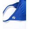 imageAUROLA Influence Strappy Bra Sports Bras for Women Backless Padded Impact Strappy Bra Workout Gym Yoga with Removable CupsKlein Blue