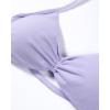 imageAUROLA Influence Strappy Bra Sports Bras for Women Backless Padded Impact Strappy Bra Workout Gym Yoga with Removable CupsLavender