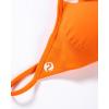 imageAUROLA Influence Strappy Bra Sports Bras for Women Backless Padded Impact Strappy Bra Workout Gym Yoga with Removable CupsPersimmon Orange