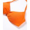 imageAUROLA Influence Strappy Bra Sports Bras for Women Backless Padded Impact Strappy Bra Workout Gym Yoga with Removable CupsPersimmon Orange