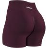 imageAUROLA Influence Workout Shorts for Women25 35 45 55 65 No Roll Up Squat Proof Scrunch Seamless Compression Gym ShortBlack Cherry