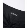 imageAUROLA Influence Workout Shorts for Women25 35 45 55 65 No Roll Up Squat Proof Scrunch Seamless Compression Gym ShortBlack Stone Washed
