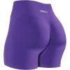 imageAUROLA Influence Workout Shorts for Women25 35 45 55 65 No Roll Up Squat Proof Scrunch Seamless Compression Gym ShortDark Purple