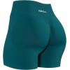 imageAUROLA Influence Workout Shorts for Women25 35 45 55 65 No Roll Up Squat Proof Scrunch Seamless Compression Gym ShortDeep Teal