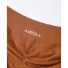 imageAUROLA Influence Workout Shorts for Women25 35 45 55 65 No Roll Up Squat Proof Scrunch Seamless Compression Gym ShortHoney Ginger
