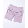 imageAUROLA Influence Workout Shorts for Women25 35 45 55 65 No Roll Up Squat Proof Scrunch Seamless Compression Gym ShortLilac Snow