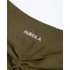 imageAUROLA Influence Workout Shorts for Women25 35 45 55 65 No Roll Up Squat Proof Scrunch Seamless Compression Gym ShortMartini Olive
