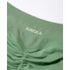 imageAUROLA Influence Workout Shorts for Women25 35 45 55 65 No Roll Up Squat Proof Scrunch Seamless Compression Gym ShortMineral Green