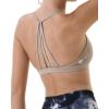 imageAUROLA Mercury Workout Sports Bras Women Athletic Removable Padded Backless Strapy Minimal Crop TopPack Blacknaturalcrescent White