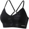 imageAUROLA Serpent Seamless Sports Bras for WomenBackless Padded Strappy Workout Gym Yoga Crop TopsPack Blackwater Bluemocha