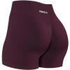 imageAUROLA Influence Workout Shorts for Women25 35 45 55 65 No Roll Up Squat Proof Scrunch Seamless Compression Gym ShortBlack Cherry
