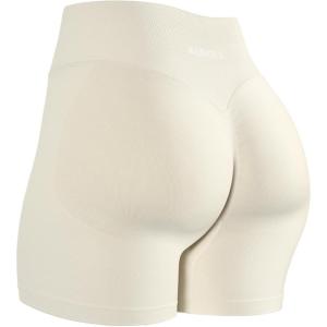 imageAUROLA Influence Workout Shorts for Women25 35 45 55 65 No Roll Up Squat Proof Scrunch Seamless Compression Gym ShortAngora