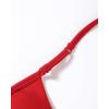 imageAUROLA Influence Adjustable Strappy Sports Bras for WomenSeamless Backless Padded Straps Impact Yoga Gym Workout BraChili Red
