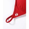 imageAUROLA Influence Adjustable Strappy Sports Bras for WomenSeamless Backless Padded Straps Impact Yoga Gym Workout BraChili Red