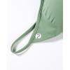 imageAUROLA Influence Adjustable Strappy Sports Bras for WomenSeamless Backless Padded Straps Impact Yoga Gym Workout BraMineral Green