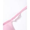 imageAUROLA Influence Adjustable Strappy Sports Bras for WomenSeamless Backless Padded Straps Impact Yoga Gym Workout BraSweet Pink