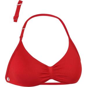 imageAUROLA Influence Adjustable Strappy Sports Bras for WomenSeamless Backless Padded Straps Impact Yoga Gym Workout BraChili Red