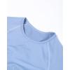 imageAUROLA Influence Crop Top Workout Shirts for Women UltraSoft Seamless Gym T Shirts Short Sleeve Running Workout TopsAiry Blue