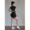 imageAUROLA Influence Crop Top Workout Shirts for Women UltraSoft Seamless Gym T Shirts Short Sleeve Running Workout TopsBlack