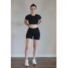 imageAUROLA Influence Crop Top Workout Shirts for Women UltraSoft Seamless Gym T Shirts Short Sleeve Running Workout TopsBlack