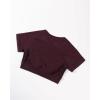 imageAUROLA Influence Crop Top Workout Shirts for Women UltraSoft Seamless Gym T Shirts Short Sleeve Running Workout TopsBlack Cherry