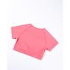 imageAUROLA Influence Crop Top Workout Shirts for Women UltraSoft Seamless Gym T Shirts Short Sleeve Running Workout TopsBubblegum