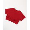 imageAUROLA Influence Crop Top Workout Shirts for Women UltraSoft Seamless Gym T Shirts Short Sleeve Running Workout TopsChili Red