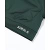 imageAUROLA Influence Crop Top Workout Shirts for Women UltraSoft Seamless Gym T Shirts Short Sleeve Running Workout TopsEden Green