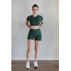 imageAUROLA Influence Crop Top Workout Shirts for Women UltraSoft Seamless Gym T Shirts Short Sleeve Running Workout TopsEden Green