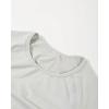 imageAUROLA Influence Crop Top Workout Shirts for Women UltraSoft Seamless Gym T Shirts Short Sleeve Running Workout TopsGlacier Gray