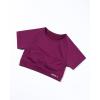 imageAUROLA Influence Crop Top Workout Shirts for Women UltraSoft Seamless Gym T Shirts Short Sleeve Running Workout TopsMagenta