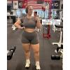 imageAUROLA Influence Crop Top Workout Shirts for Women UltraSoft Seamless Gym T Shirts Short Sleeve Running Workout TopsPlum Truffle