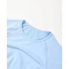 imageAUROLA Influence Crop Top Workout Shirts for Women UltraSoft Seamless Gym T Shirts Short Sleeve Running Workout TopsSky Light