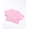 imageAUROLA Influence Crop Top Workout Shirts for Women UltraSoft Seamless Gym T Shirts Short Sleeve Running Workout TopsSweet Pink