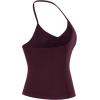 imageAUROLA Influence Longline Strappy Workout Halter Tops for WomenRemovable Cups Padded Bras Impact Gym Yoga Sleeveless TopBlack Cherry