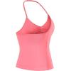 imageAUROLA Influence Longline Strappy Workout Halter Tops for WomenRemovable Cups Padded Bras Impact Gym Yoga Sleeveless TopBubblegum