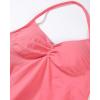 imageAUROLA Influence Longline Strappy Workout Halter Tops for WomenRemovable Cups Padded Bras Impact Gym Yoga Sleeveless TopBubblegum