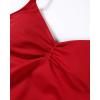 imageAUROLA Influence Longline Strappy Workout Halter Tops for WomenRemovable Cups Padded Bras Impact Gym Yoga Sleeveless TopChili Red