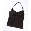 imageAUROLA Influence Longline Strappy Workout Halter Tops for WomenRemovable Cups Padded Bras Impact Gym Yoga Sleeveless TopCoffee