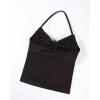 imageAUROLA Influence Longline Strappy Workout Halter Tops for WomenRemovable Cups Padded Bras Impact Gym Yoga Sleeveless TopCoffee