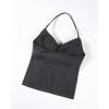 imageAUROLA Influence Longline Strappy Workout Halter Tops for WomenRemovable Cups Padded Bras Impact Gym Yoga Sleeveless TopDark Grey