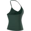 imageAUROLA Influence Longline Strappy Workout Halter Tops for WomenRemovable Cups Padded Bras Impact Gym Yoga Sleeveless TopEden Green