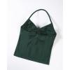 imageAUROLA Influence Longline Strappy Workout Halter Tops for WomenRemovable Cups Padded Bras Impact Gym Yoga Sleeveless TopEden Green